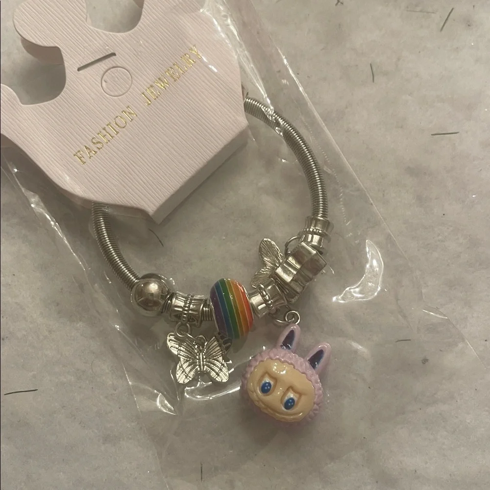 Cute Labubu Character crossbody Socks bracelet, pen Set bundle nwt